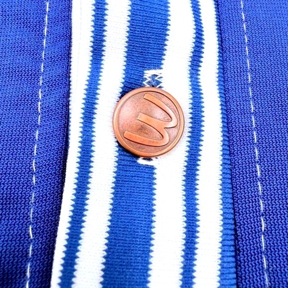 Vintage 1976 McDonald's Employee Uniform Shirt Stan Herman Blue Stripe Size M - Picture 11 of 11